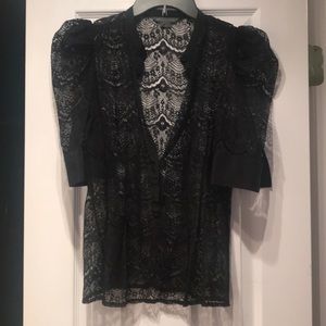 Armani exchange black lace top